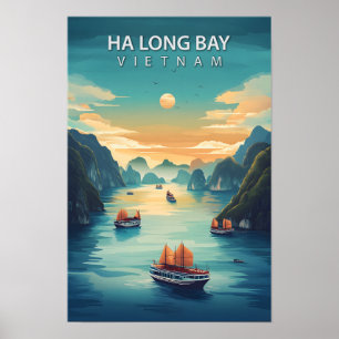 Poster Belo Lugar Ha Long Bay Viagem do Vietnam