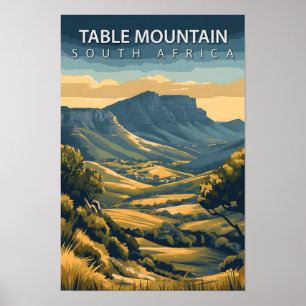 Poster Belo lugar Mesa Montanha África do Sul Viagem