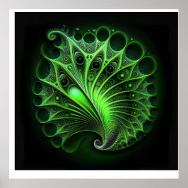 Poster Belo Mandelbrot Verde