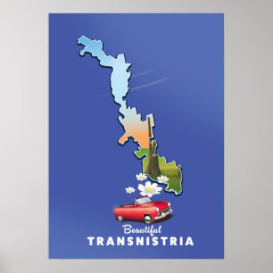 Poster Belo mapa da Transnístria