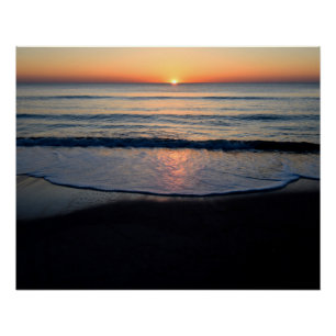 Póster Belo nascer do sol sobre o oceano