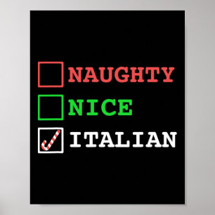 Poster Belo Natal Italiano Natal Engraçado Itália Jo