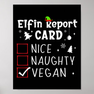 Poster Belo Natal Lista De Xmas Engraçados Engraçados Veg