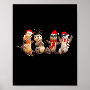 Poster Belo Natal Pajama Funny Xmas Lights Anim