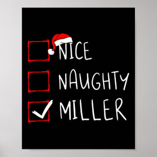 Poster Belo Naught Miller Lista de Natal Clau Papais noei