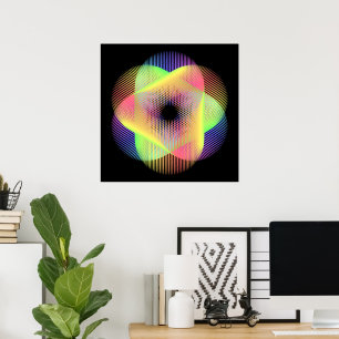 Poster Belo padrão geométrico hikari22