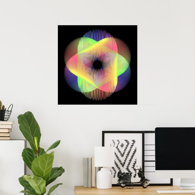 Poster Belo padrão geométrico hikari22 (Escritório em casa)