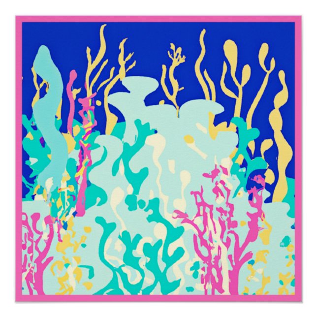 Póster Belo Padrões de Oceano Design. Comprar Agora (Frente)