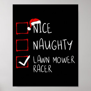 Poster Belo Papais noeis de Natal da Lawn Mower Racer