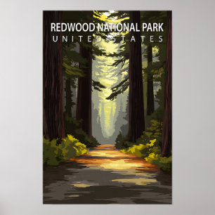 Poster Belo Place Redwood National Park EUA Viagem