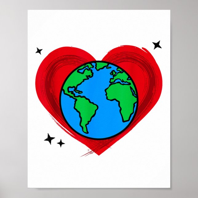 Poster Belo planeta Terra Proteção Ambiental (Frente)