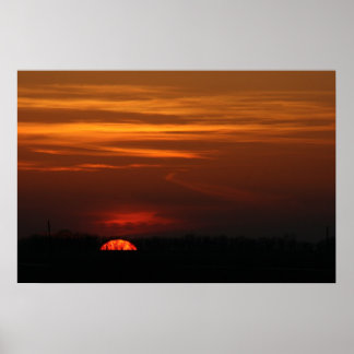 Poster Belo pôr do sol do meio-oeste