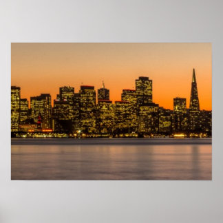 Póster Belo pôr do sol em São Francisco