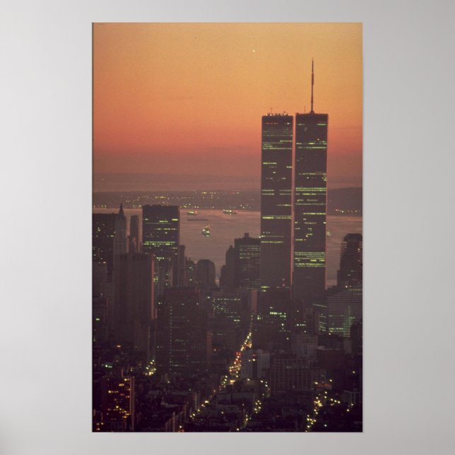 Poster Belo pôr do sol: Sunset no World Trade Center (Frente)