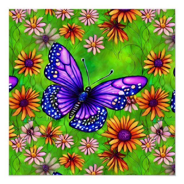 Póster Belo Prado Flor de Borboleta (Frente)