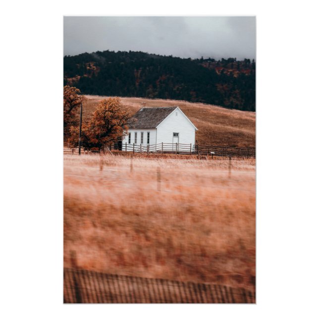 Póster Belo Prédio Branco Em Ouro (Frente)