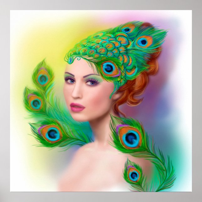 poster Belo primavera de moda Peacock (Frente)