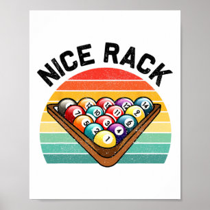 Poster Belo Rack Funny Billiards Jogador Vintage Piscina