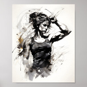 Poster Belo Retrato De Esboço Da Malhação