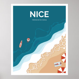 Poster Belo Riviera Beach francês
