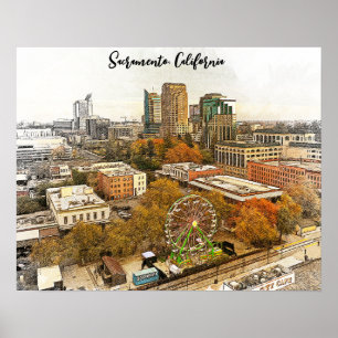 Poster Belo Sacramento California City View