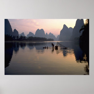 Póster Belo Sol: Atravessando o Rio Li, Guilin, C