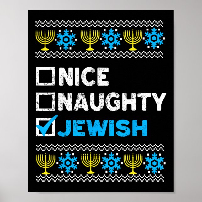 Poster Belo Suéter Judeu e Malvado Chanukah Chanukah (Frente)