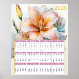 Poster Belo Tiger Lily Calendar 2025