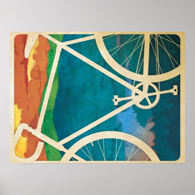 Poster Belo Trabalho de arte de Bicicleta - Bike NY (Frente)