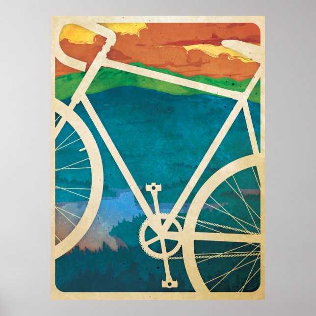 Póster Belo Trabalho de arte de Bicicleta - Bike NY (Frente)