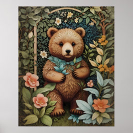 Poster Belo Urso Castanho William Morris Inspirou
