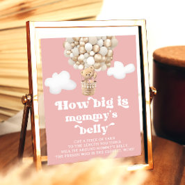 Poster Belo Urso de Teddy Balões como Grande é Mamãe