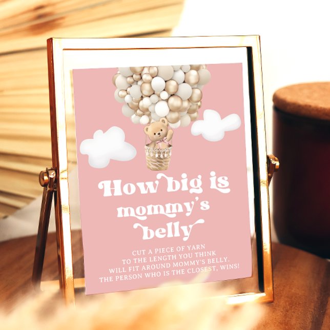 Poster Belo Urso de Teddy Balões como Grande é Mamãe (Criador carregado)