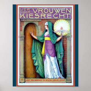 Poster Belo Vintage - Cópia de Sufrágio de Mulheres Hol