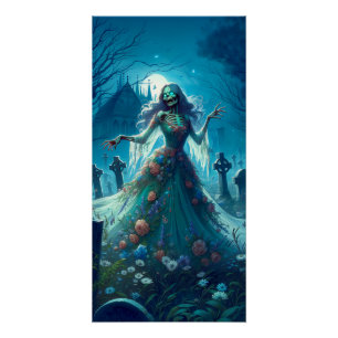 Póster Belo Zombie em Graveyard