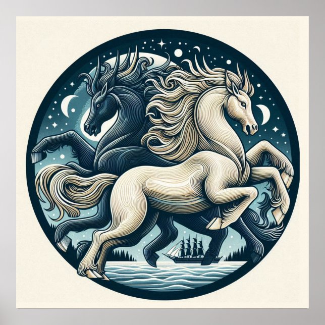 Poster "Belos Cavalos Místicos" 16 (Frente)