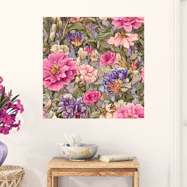 Poster Belos Flores Vintage