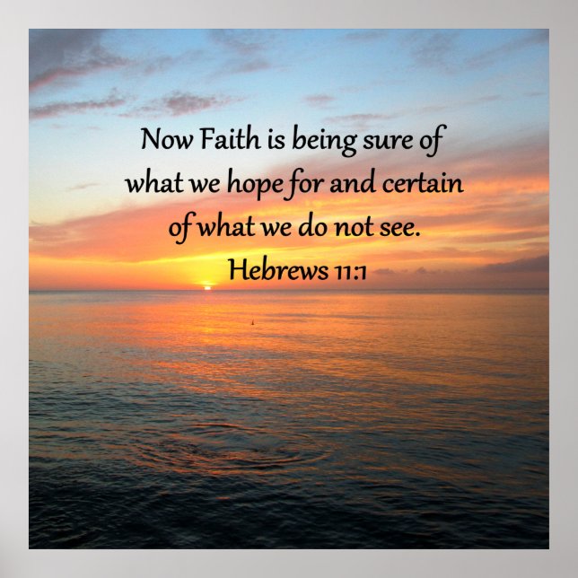PÓSTER BELOS HEBREWS 11:1 DESIGN SUNRISE (Frente)