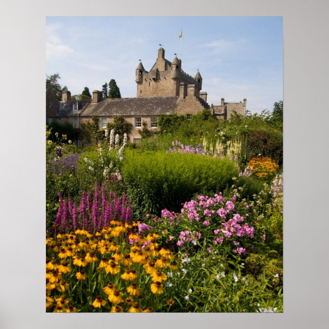 Poster Belos jardins e famoso castelo na Escócia (Frente)