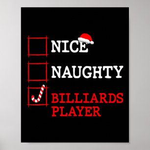 Poster Belos Papais noeis de Natal do Jogador Billiards C