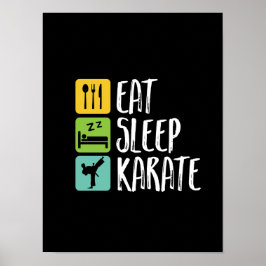 Poster Belt Negro Engraçado Artes Marciais Comem Karate N