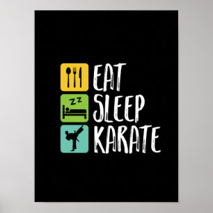 Poster Belt Negro Engraçado Artes Marciais Comem Karate N
