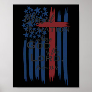 Poster Bem-aventurada é a nação cujo Deus é o Senhor Amer