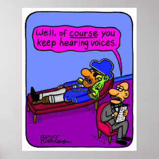 Poster Bem, claro que você continua ouvindo vozes