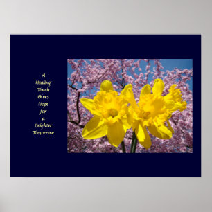 Poster Bem-estar Arte Um Toque de Curar Dá Esperança