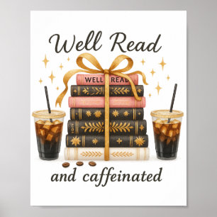 Poster Bem Lido e Cafeinado Livro do Lover BookTok Gift