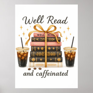 Poster Bem Lido e Cafeinado Livro do Lover BookTok Gift