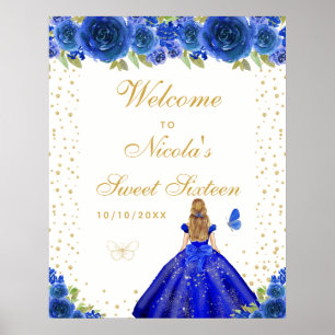 Poster Bem-vindo à Doce Dezesseis Menina de Cabelo Loiro 