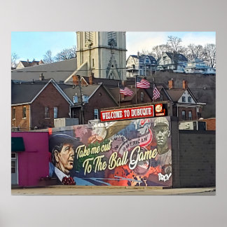 Poster Bem-vindo a Dubuque, Iowa Keepsasasair Souvenir