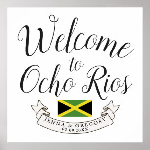 Póster Bem-vindo à Jamaica  Personalização de Casament